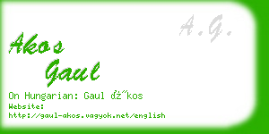 akos gaul business card